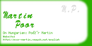 martin poor business card